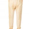 Vastramay Men's Gold Cotton Silk Blend Pyjama