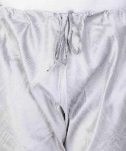 Vastramay Men's Grey Cotton Silk Blend Pyjama