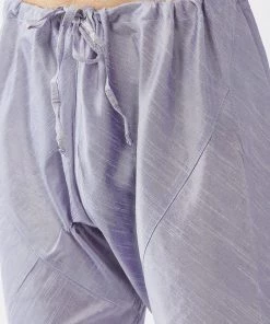 VASTRAMAY Men's Lavender Solid Straight-Fit Churidar Pyjama