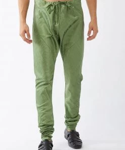Pyjama VASTRAMAY Men Green Silk Blend Churidar