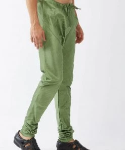 Pyjama VASTRAMAY Men Green Silk Blend Churidar