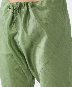 Pyjama VASTRAMAY Men Green Silk Blend Churidar