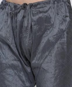 VASTRAMAY Men's Grey Solid Churidar