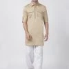 Vastramay Buy 1 Get 1 Men's Beige Cotton Blend Pathani Suit Set