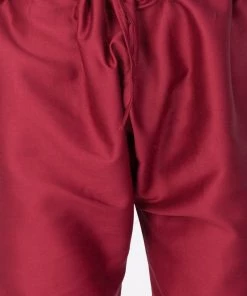 VASTRAMAY Men's Maroon Pathani Set