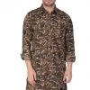 Vastramay Men's Green Camouflage Cotton Pathani Kurta