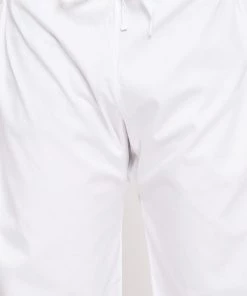 VASTRAMAY Men's White Cotton Blend Pathani Kurta Set With Prayer Cap