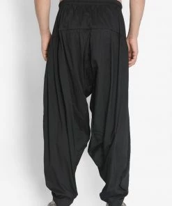 Rakhi VASTRAMAY Men's Black Cotton Blend Patiala Pyjama