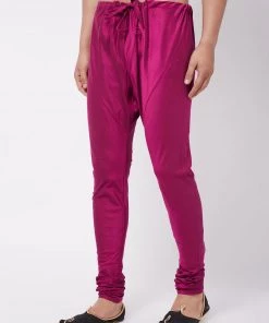 Vastramay Men's Fuchsia Viscose Pyjama