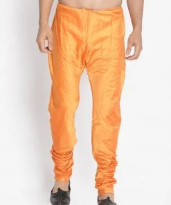 Vastramay Men's Orange Cotton Blend Pyjama