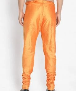 Vastramay Men's Orange Cotton Blend Pyjama 10 Vastramay Men's Orange Cotton Blend Pyjama