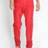 VASTRAMAY Men's Red Cotton Blend Pyjama