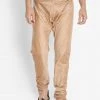 Vastramay Men's Gold Cotton Blend Pyjama