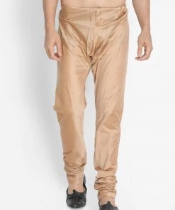 Vastramay Men's Gold Cotton Blend Pyjama