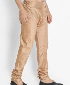 Vastramay Men's Gold Cotton Blend Pyjama