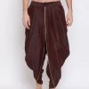 VASTRAMAY Men's Wine Silk Blend Dhoti Pant