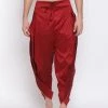 Vastramay Men's Maroon Silk Blend Dhoti Pant