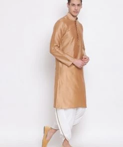 Vastramay Men's White Silk Blend Dhoti Pant 12 Vastramay Men's White Silk Blend Dhoti Pant