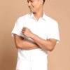 VASTRAMAY Men's White Cotton Shirt