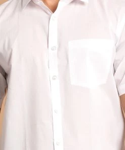 Pongal VASTRAMAY Men's White Cotton Shirt