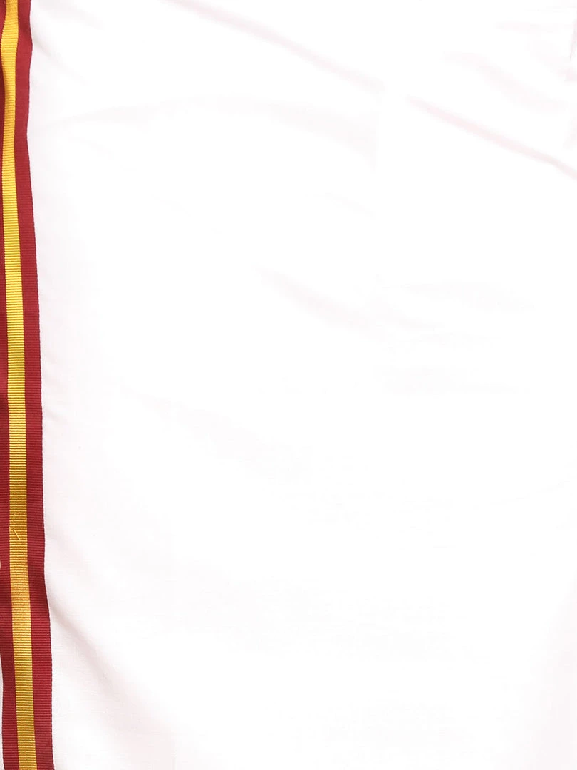 VASTRAMAY Men's White Pure Cotton Shirt And Mundu Set Ganesh Chaturthi 7 VASTRAMAY Men's White Pure Cotton Shirt And Mundu Set Ganesh Chaturthi