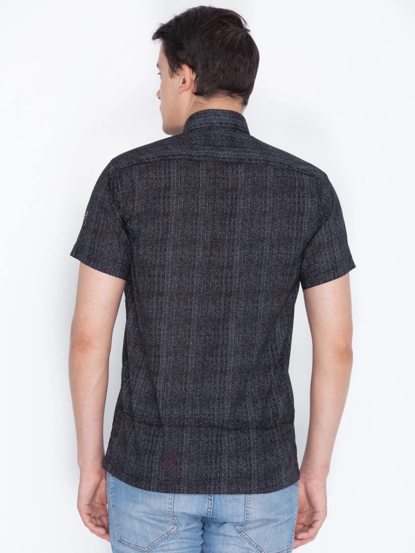 VASTRAMAY Men's Black Cotton Ethnic Shirt 6 VASTRAMAY Men's Black Cotton Ethnic Shirt