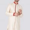 Vastramay Men's Gold Silk Blend Sherwani Only Top 1 Vastramay Men's Gold Silk Blend Sherwani Only Top