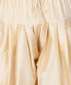 Vastramay Men's Maroon Silk Blend Sherwani Set