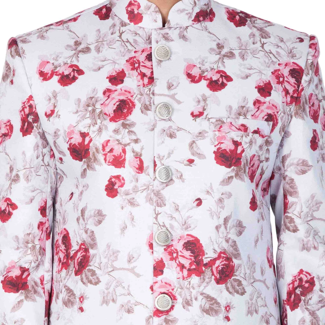 Vastramay Men's Multicolor Cotton Blend Sherwani Only Top 6 Vastramay Men's Multicolor Cotton Blend Sherwani Only Top