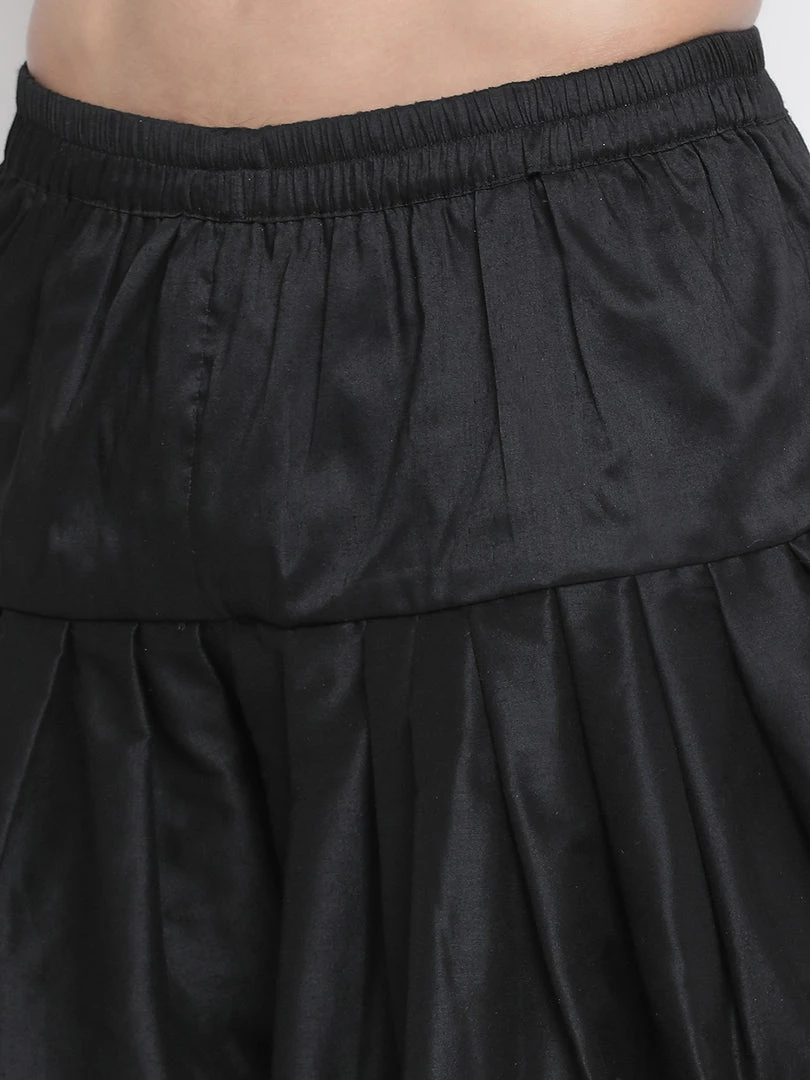 Vastramay Men's Gold Silk Blend Kurta And Dhoti Pant Set 7 Vastramay Men's Gold Silk Blend Kurta And Dhoti Pant Set