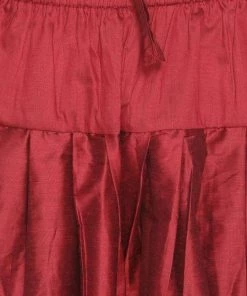 Vastramay Men's Bronze And Maroon Silk Blend Kurta And Dhoti Pant Set