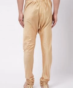 Vastramay Men's Rose Gold Viscose Pyjama