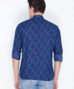 Vastramay Men's Blue Cotton Short Kurta