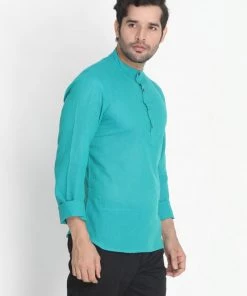 Vastramay Men's Aqua Pure Cotton Short Kurta Buy 1 Get 1 9 Vastramay Men's Aqua Pure Cotton Short Kurta Buy 1 Get 1
