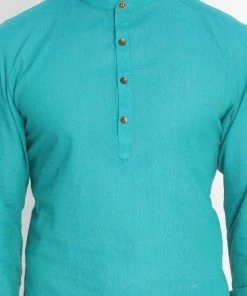 Vastramay Men's Aqua Pure Cotton Short Kurta Buy 1 Get 1 11 Vastramay Men's Aqua Pure Cotton Short Kurta Buy 1 Get 1