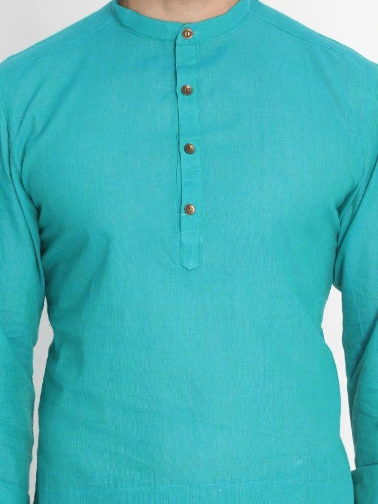 Vastramay Men's Aqua Pure Cotton Short Kurta Buy 1 Get 1 6 Vastramay Men's Aqua Pure Cotton Short Kurta Buy 1 Get 1