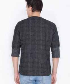 Vastramay Buy 1 Get 1 Men's Black Cotton Short Kurta