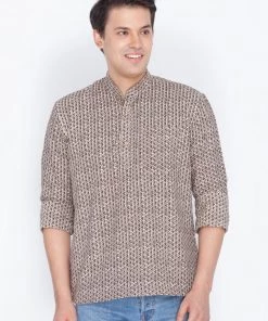 Kurta Sets VASTRAMAY Men's Printed Pure Cotton Kurta