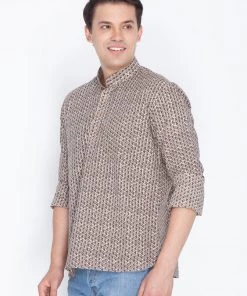 Kurta Sets VASTRAMAY Men's Printed Pure Cotton Kurta