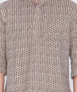 Kurta Sets VASTRAMAY Men's Printed Pure Cotton Kurta
