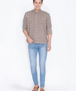 Kurta Sets VASTRAMAY Men's Printed Pure Cotton Kurta