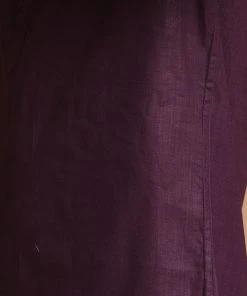 VASTRAMAY Men's Purple Color Short Cotton Kurta 11 VASTRAMAY Men's Purple Color Short Cotton Kurta