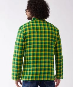 VASTRAMAY Men's Green Pure Cotton Kurta Rakhi 12 VASTRAMAY Men's Green Pure Cotton Kurta Rakhi