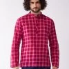 VASTRAMAY Men's Purple Pure Cotton Kurta