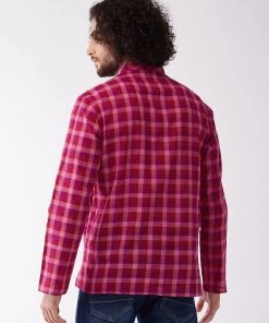 VASTRAMAY Men's Purple Pure Cotton Kurta