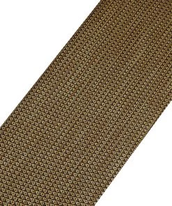 Vastramay Dobby Jacquard Black And Beige Silk Blend Fabric