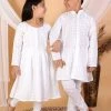 Vastramay White Pure Cotton Chikankari Siblings Set