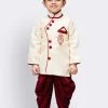 JBN Creation Buy 1 Get 1 Boys' Gold Cotton Silk Kurta And Dhoti Pant Set