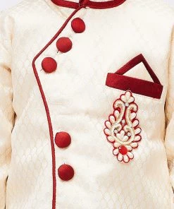 JBN Creation Buy 1 Get 1 Boys' Gold Cotton Silk Kurta And Dhoti Pant Set