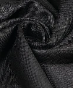 Vastramay Solid Black Color Jute Silk Running Fabric